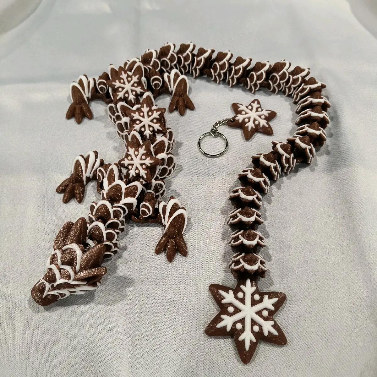 Gingerbread Dragon with Holiday Keychain
