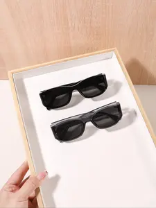 Vintage Oval Frame Sunglasses, Trendy Casual Sunglasses for Everyday Use, Fashion Accessories for Outdoor Activities