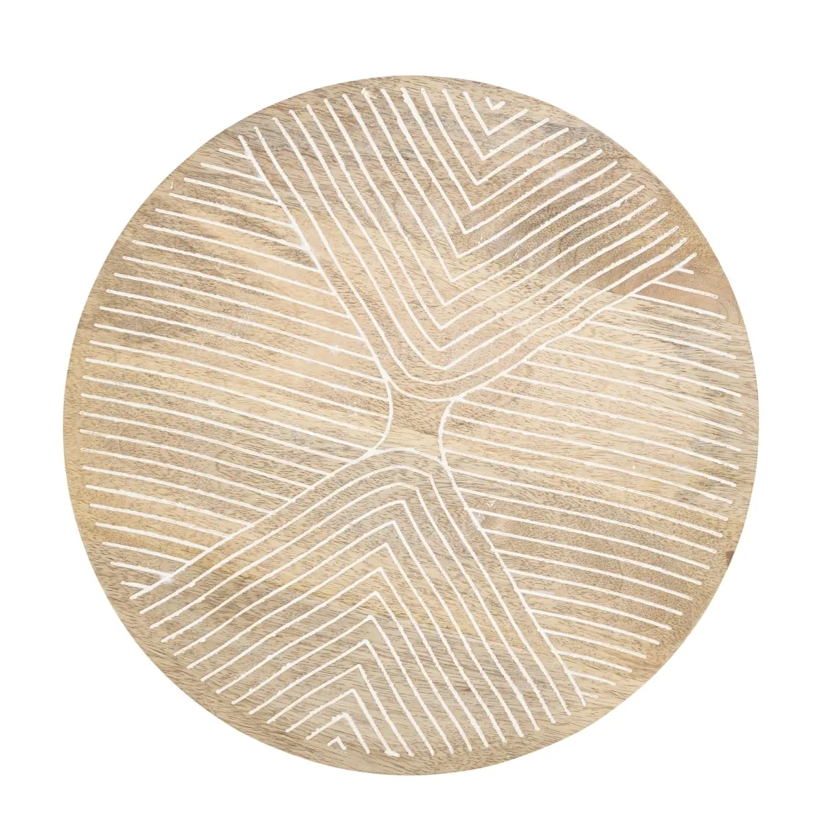 Saro Lifestyle CH659.N13R 13 in. Rustic Charm Wooden Charger Plate, Natural - Set of 4