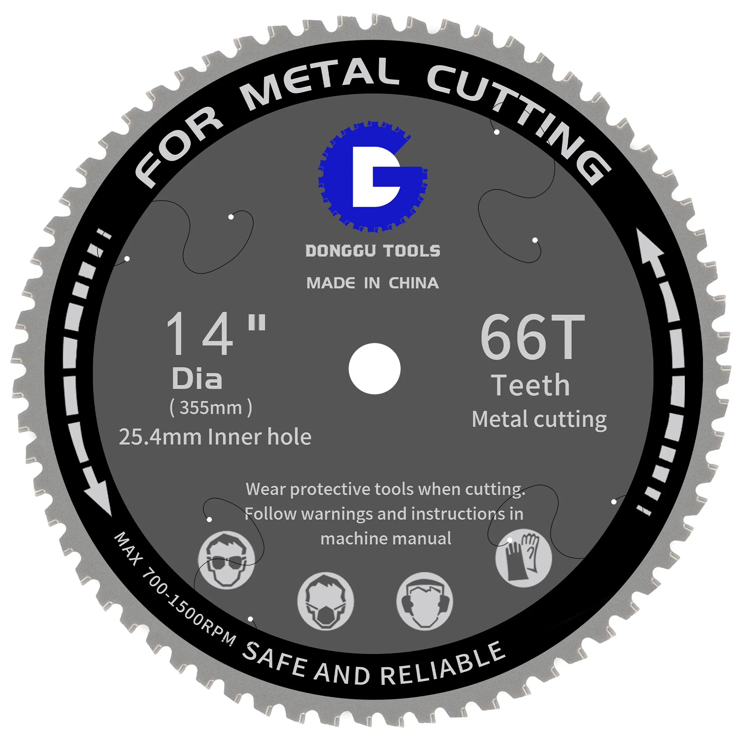 14-Inch (355mm) 66T Cermet Carbide-Tipped Cold Saw Blade | 355-66T Heavy-Duty Single Blade for Alloy Steel Cutting, 1" Arbor, Low Heat & Minimal Sparks, Maximum Speed 1500 RPM | Ideal Father’s Day Gift for DIY & Power Tool Enthusiasts