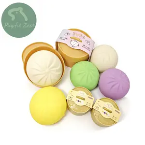 Dumpling Squishy Stress Relief Fun Bun Fidget Toy， Basic:3.94× 3.94 in /Mini ：2.36×2,36 in ，Soft TPR Material Creative Stress Relief Unisex Gift Blind Box