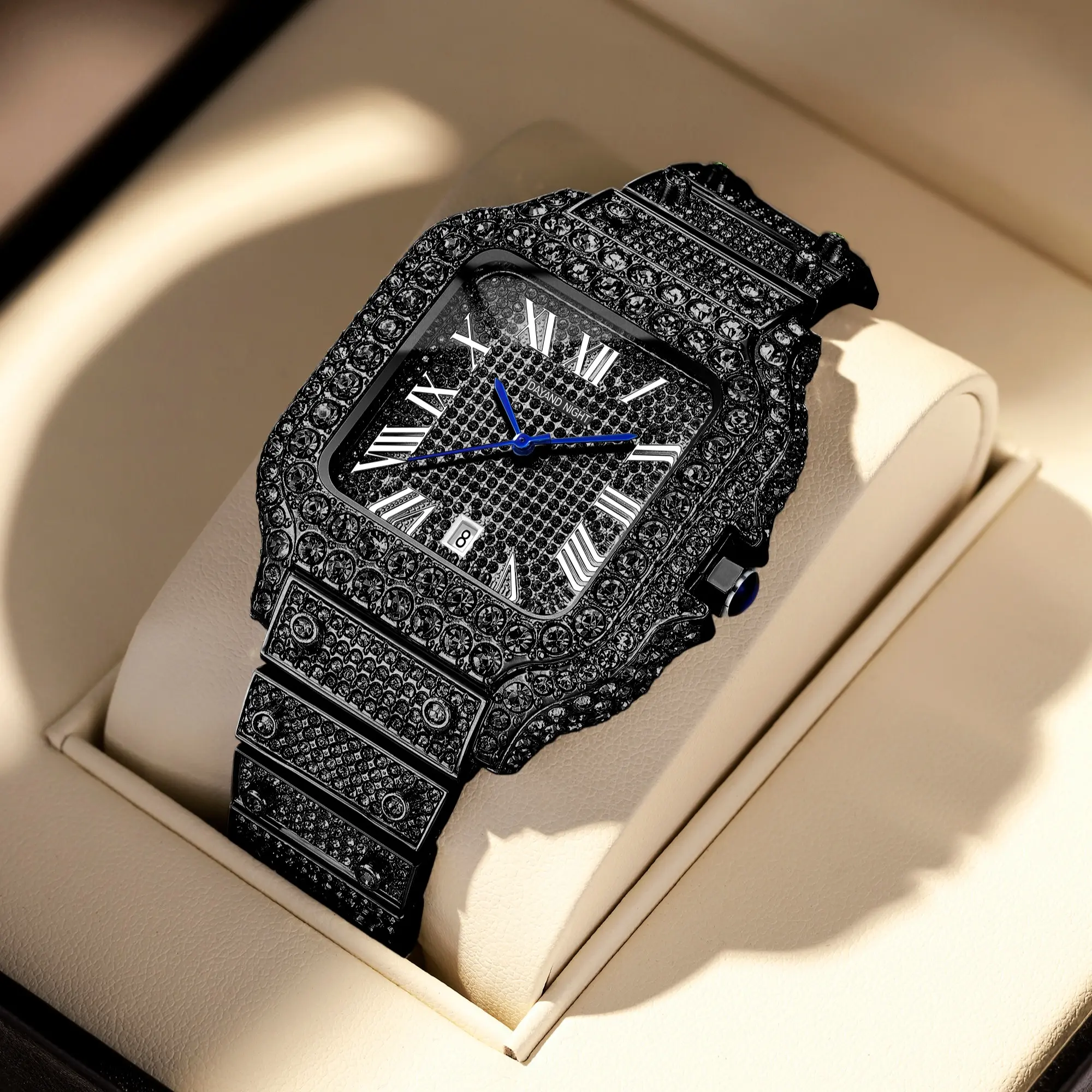 2026 Luxury Look Diamond Studded Unisex Fashion Watch - Business Quartz Wristwatch with Hidden Alloy Bracelet, Shiny Gift for Business Events, Valentine’s Day, Suitable for Unisex Wear & Watches for Women