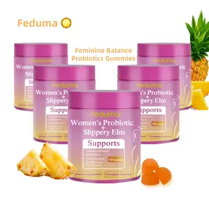 Feduma Women's Probiotic Gummies for pH Balance & Odor Control , Dietary Supplement  Moisture Healthcare Vitamin,60 Ph Balance Gummies