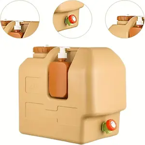 20-liter large-capacity outdoor emergency water storage bucket, suitable for camping, picnics, hiking, traveling and outdoor activities. Compact leak-proof 20-liter emergency water bucket with hand sanitizer.