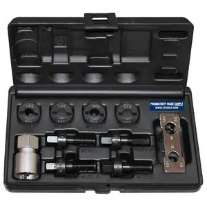 212 MAIN 10-Piece Wheel Stud Rethread Tool Kit Set – Lock Technology Repair Tools for Damaged External Components and Internal Threads