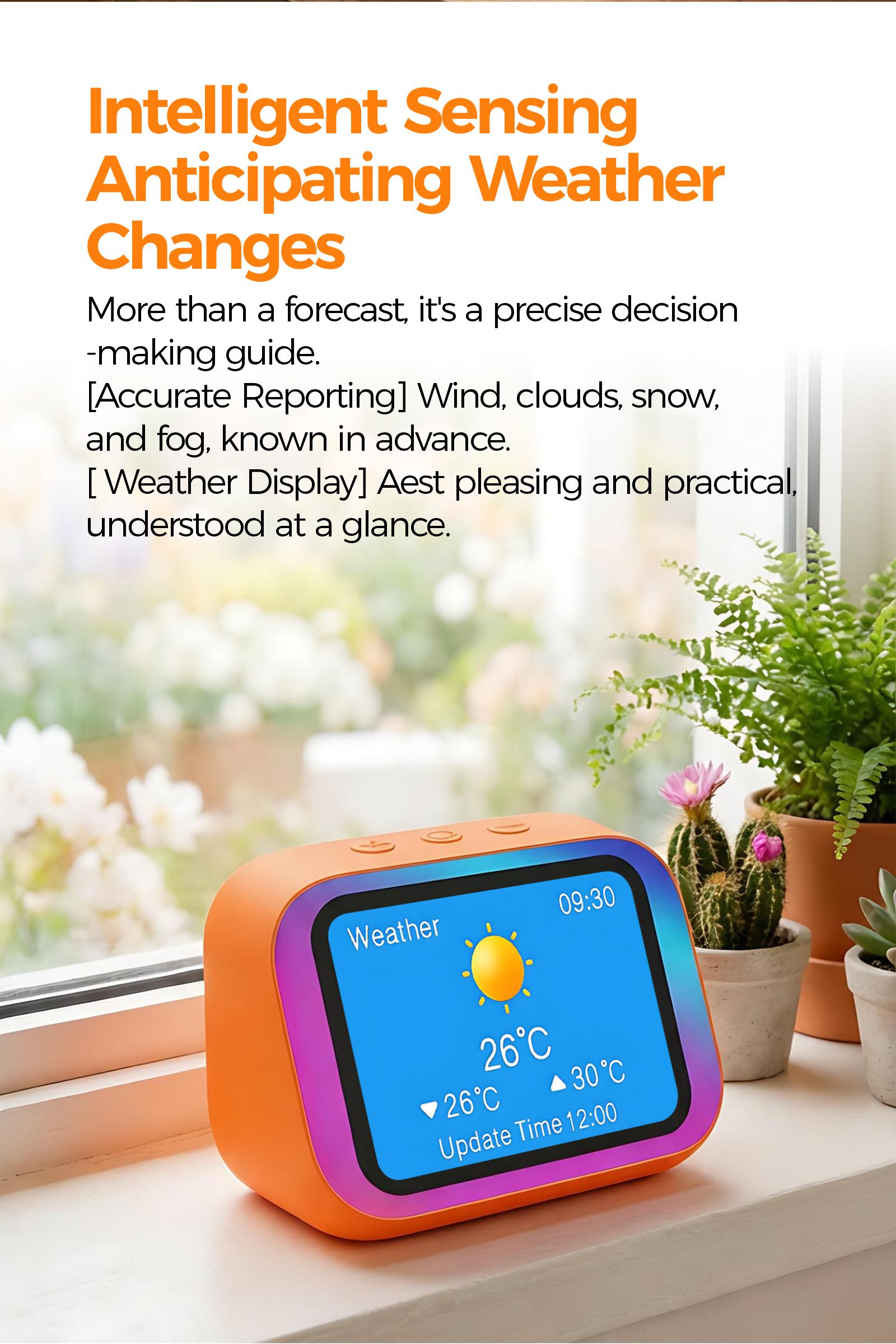 AI Smart Alarm Clock for Kids, Voice Wake-Up & Continuous Dialogue, Spoken English Practice,Bedtime Story Machine, Bluetooth Speaker, RGB Night Light, Daily Routine Helper, Back to School Gift