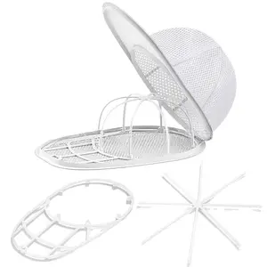 Hat Washing Bag and Rack, Mesh Hat Cleaning Set, Baseball Cap Cleaning Frame, Cap Cleaning Equipment, Hat Washing Cage, Suitable for All Hats, Laundry Bag