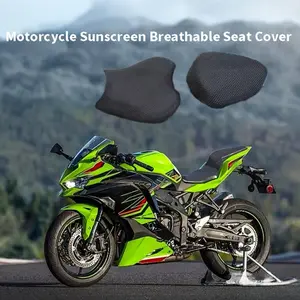 Motorcycle Breathable Seat Cover, Honeycomb Design Motorcycle Seat Cover, Comfortable Riding Seat Cover for Most Motorcycles, Motorcycle Accessories, Motor Parts Accessories