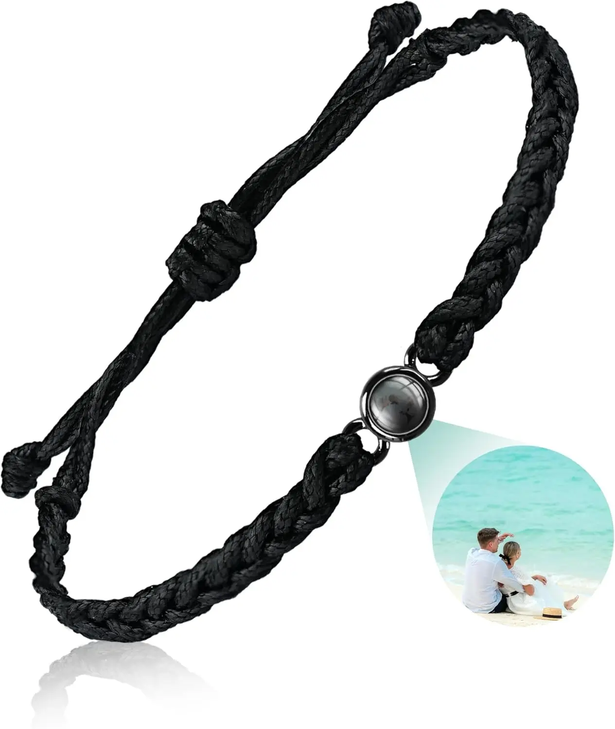Picture Inside Custom Bracelets for Women Men Friend Personalized Photo Identification Bracelets Memorial Gifts for Loved One