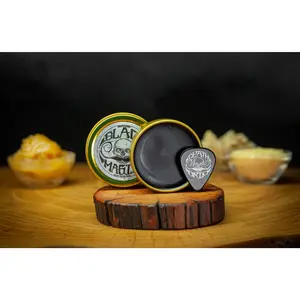 Black Magic Death Grip Mustache Wax - Black Tint Extra Strong Hold Long Lasting Styling with Activated Charcoal for Flawless Haircare