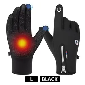 FORICOM Shield Winters Gloves , Non-slip Touch Screen Waterproof Windproof Warm Suitable for Running Riding Driving Hiking Men and Women Multifunctional-XL(Black)