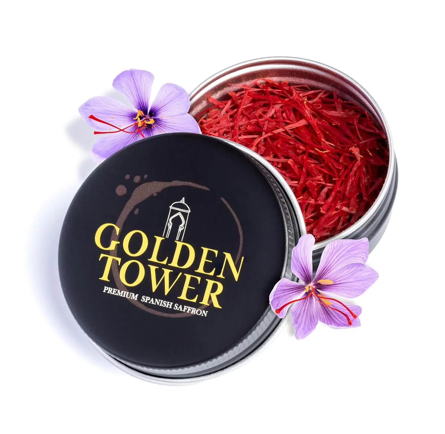Saffron Threads by Golden Tower - Pure and Geniune all Red Saffron strands - 0.035 Ounces / 1 Gram - Premium Grade Saffron Ideal for Paella, Chicken, Curry, Tea and many more dishes (1 Gram)