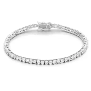 【#CZB73】Classic Tennis Chain Bracelet,Fashionable Shining Inlaid Square Zircon Bracelet Suitable for Men and Women Fine Jewelry Sterling Silver Shining Gift