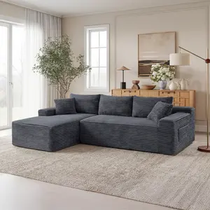 Niccae 94.5" Cloud Modular Sectional Sofa Couch with L-Shape Chaise,Modern Minimalist Upholstered Couches for Living Room Bedroom,Deep Seat Corner Couch,No Assembly Required huge