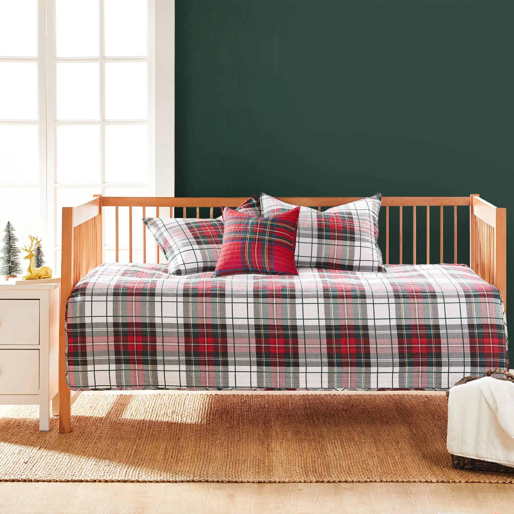 Levtex Home Spencer Plaid Daybed Bedding Set, Stylish Soft Furnishing for Bedroom Use, Plaid Bedding Set