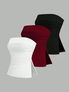 Women's Sweet Versatile Casual Tube Top, Comfortable Fashion Elegance Design, Perfect for Everyday Wear, Ideal Gift Choice, Womenswear