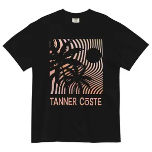 Wavy Palms | Black | Unisex Garment-dyed T-shirt