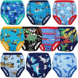 Baby Potty Training Underwear 10 Packs Absorbent Toddler Training Pants for Boys and Girls Cotton Pee Pants 2T-9T