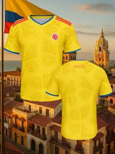 Columbia 2026 Home Football Jersey, Latest Print Design, Breathable Fabric, Quick-Dry Comfort, Athletic Tops, Perfect Gift for Sports Enthusiasts