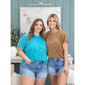 Women's Mica Denim High-Rise Cut-Off Shorts, Size S-3X