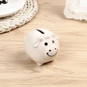 Ceramic Sheep Coin Bank, Decorative Gift Jar, Sheep Money Box, Cute Ornament, Perfect for All Seasons, Suitable for Multiple Spaces