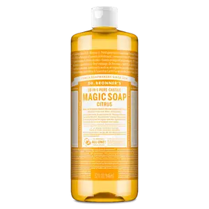 Dr. Bronner's Magic Soap - Citrus - Pure-Castile Liquid Soap - 32 oz – for face, body wash, hands