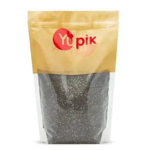 Yupik Raw Black Chia Seeds, 2.2 lb (35.2 oz), Gluten-Free, Kosher, Vegan, Natural Seeds, Plant-Based Superfood, Rich in Fiber, Source of Omega-3, Ideal for Chia Pudding & Smoothies, Gels Easily