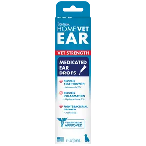 TropiClean HomeVet Medicated Dog Ear Drops