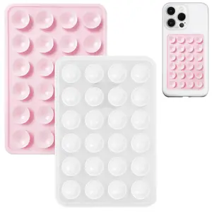 Sucky Silicone Suction Phone Case Adhesive Mount - Anti-Slip Holder, Hands-Free Fidget Toy, Phone Accessory for iPhone and Android (Deep Black)