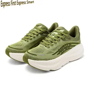 Olive Green Cloud-Style Running Shoes – Breathable Mesh Upper, Ultra-Soft Cushioned Midsole & Non-Slip Rubber Outsole, Unisex Lightweight Trainers for Daily Walks & Gym Sessions