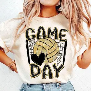 Volleyball Game Day Shirt, Volleyball Faux Glitter Shirt, Volleyball Vibes, Volleyball Mama, Volleyball Mom
