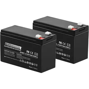 12V 7h Replcement Bttery 6fm7 Rechrgeble Seled Led cid Bttery SL GM Power Source Mintennce Free, 2 Pck