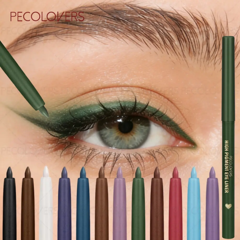 12pcs/set Colorful Waterproof Eyeliner, Silky Smooth, Convenient and Durable, Easy To Create Charming Eyes, Creates Various Makeup Looks, Enhance Eye Makeup, Eyeliner Pen Cosmetic, Eye Makeup Products