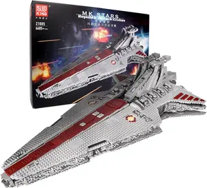 Mould King 21005 Star Spaceship Republic Attack Cruiser Building Block Toy UCS MOC Collection 6685 Pcs Replica Rocket Model Kit Model Aircraft