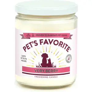 - Tested & Proven - Odor Eliminating Candle, Pet-Friendly Scented Candle, in 4 Great Fragrances – 70-Hour Burn Time, Cotton Wick (Very Berry, Pack of 1)