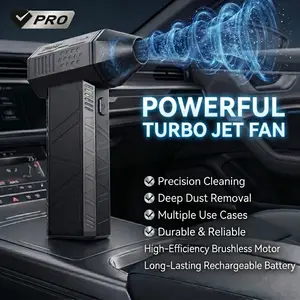 Powerful Cordless Air Blower, Turbo Jet Fan with Strong Airflow, Electric Handheld Air Duster for PC Keyboard Cleaning, Car, Home Electronics Dust Removal, Rechargeable