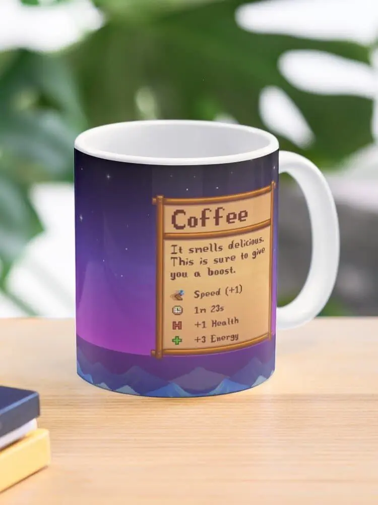 Stardew Valley Glossy Washable Ceramic Reusable Coffee Mug - Reuse-Friendly Kitchen Drinkware Cup