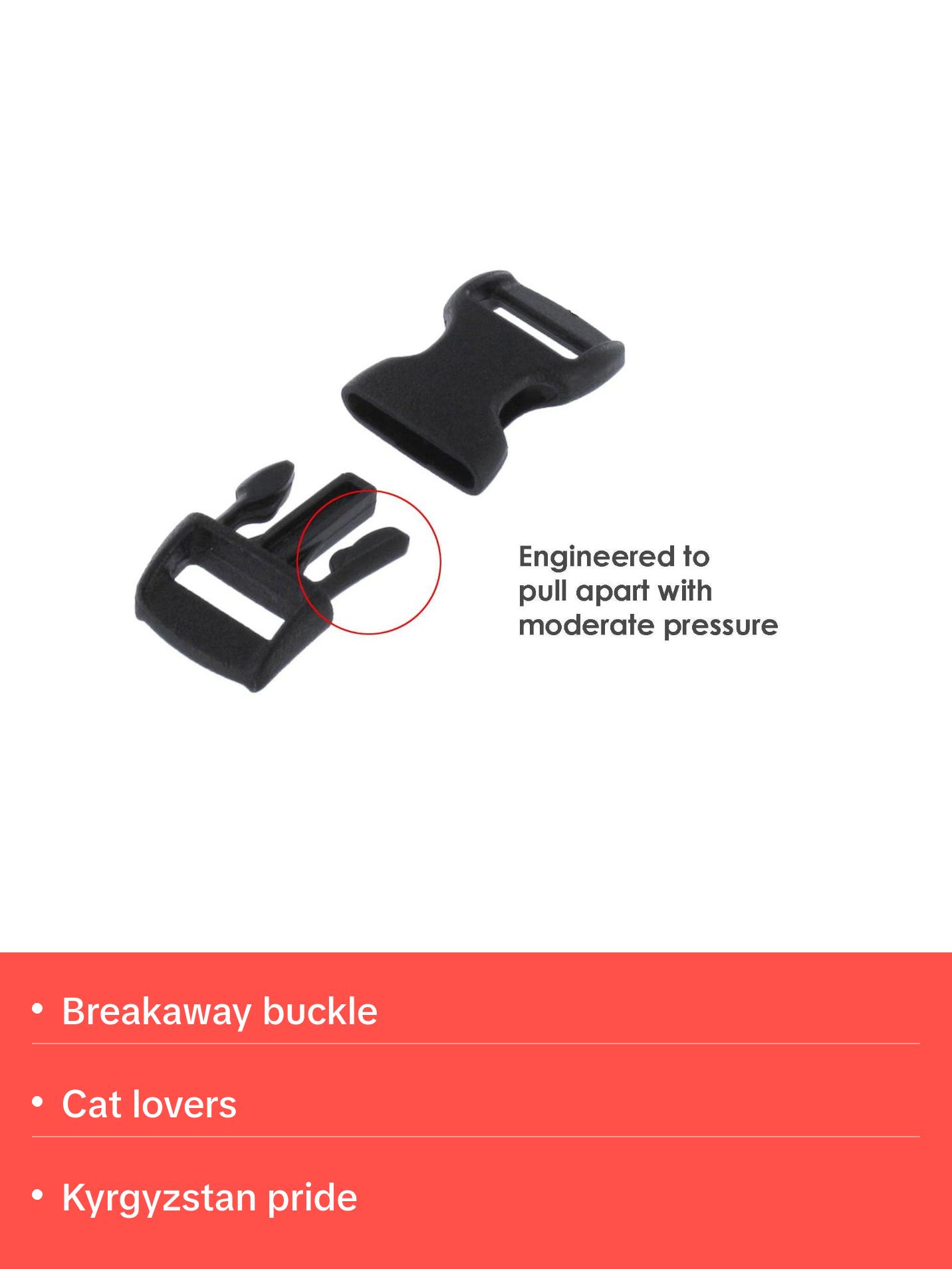 Cat Collar with Kyrgyzstan Flag | Great For National Holidays, Festivals, Parades, Sporting Events, Pride Events