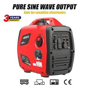 Portable Generator for House Power, 4500W Inverter Generator Gas Powered, Super Quiet Heavy Duty Backup for Home Outages & RV, Manual Start, CO Sensor, ECO Mode, Long Runtime Emergency Generator