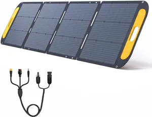 VTOMAN VS220 Pro Portable Solar Panel 220W 48V, 23% Efficiency Foldable Solar Panel w/ IP67 Waterproof & MC-4 Anderson XT60 DC5521 Adapters & Adjustable Kickstands, Off-Grid Power for Home & Camping