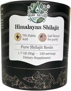 Himalayan Shilajit Resin (75% Fulvic Acid) | Natural Mineral Supplement | Lab Tested Purity | 100 Servings