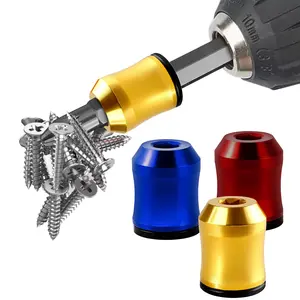 Strong Magnetic Screw Ring 1/4 Inch/ 6.35 mm Universal Magnetic Screw Holder - Removable Magnetic Screwdriver Drill Bit Holder for Hex Screwdriver and Power Bits Magnetic Screwdriver Tools