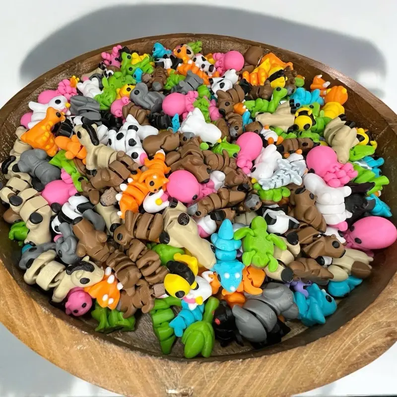 Adorable 3D Printed Micro Animal Figures – Pocket Pets, Perfect for Gifts, Stocking Stuffers, Goodie Bags or Party Favors