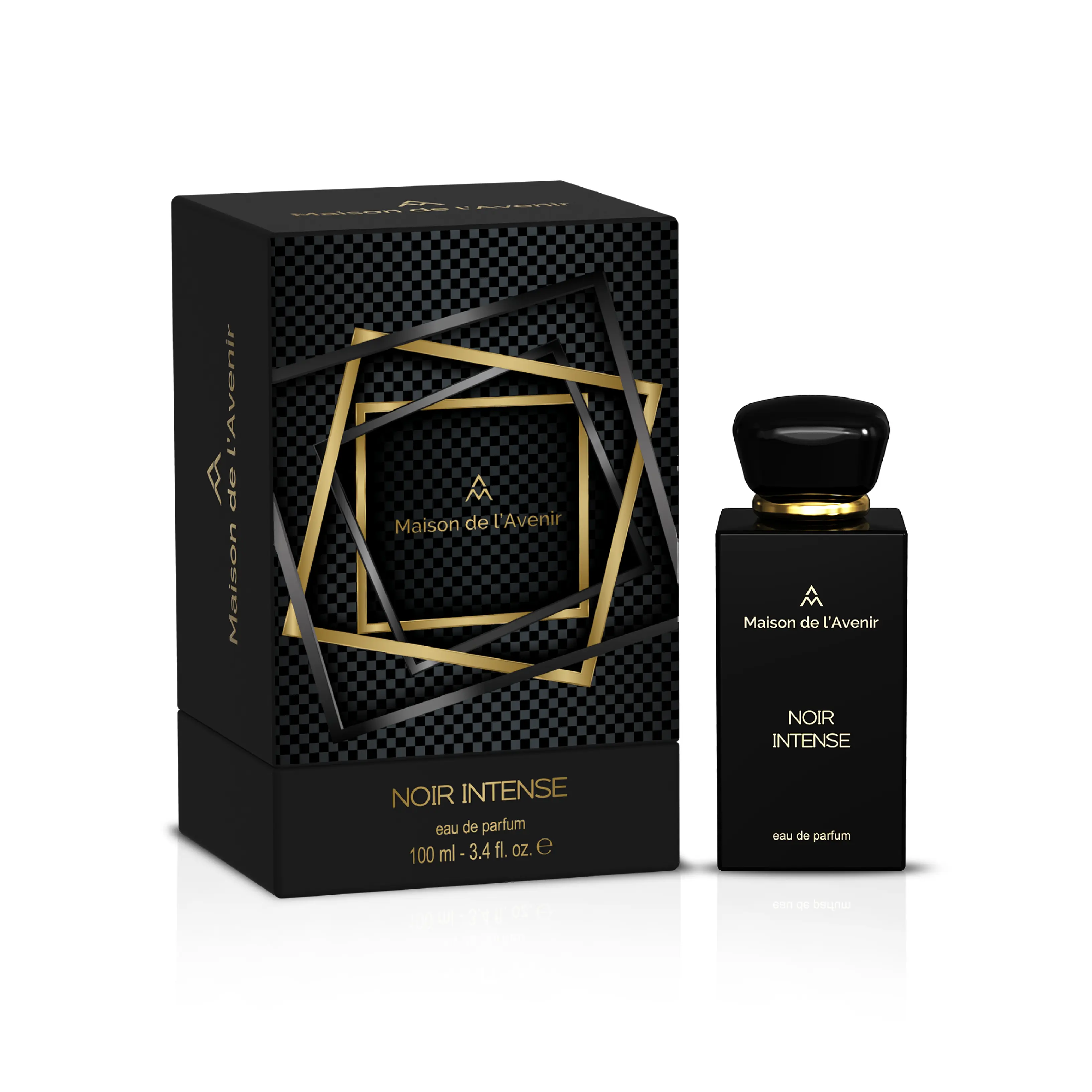 Maison de l'Avenir Noir Intense - Long Lasting Perfume - Eau de Parfum - for Men & Women|100 ml | Perfect Gift for Birthday - Aromatic Fougère - with notes of Lavender, Bergamot and Patchouli