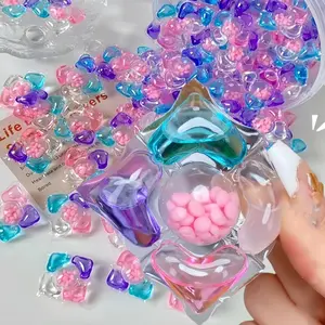 5 in 1 Laundry Beads, 20/50pcs Bag, 100pcs Bucket, Deep Cleaning & Stain Removal, Concentrated Laundry Beads, Fragrance Detergent Beads, Laundry Scent Booster