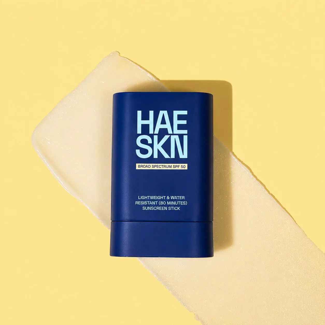 HAESKN Facial Sunscreen Stick- Korean Skincare, Broad Spectrum SPF 50 UV Protection for All Skin Types, 80-Minute Water Resistant, Lightweight Non-Greasy for Daily & Outdoor Use