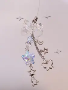 Sweet Girl Y2K Phone Pendant Butterfly Phone straps Phone Lanyard Charms Handmade Chain Straps For iPhone Keyring Jewelry Phone Accessories Cell Phone Charm