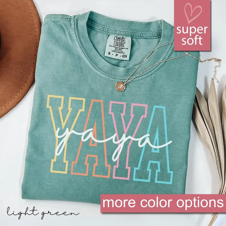 Comfort Colors® Yaya Shirt, Yaya Tee, Cute Yaya Shirt, Grandma Gift, Grandmother Shirt