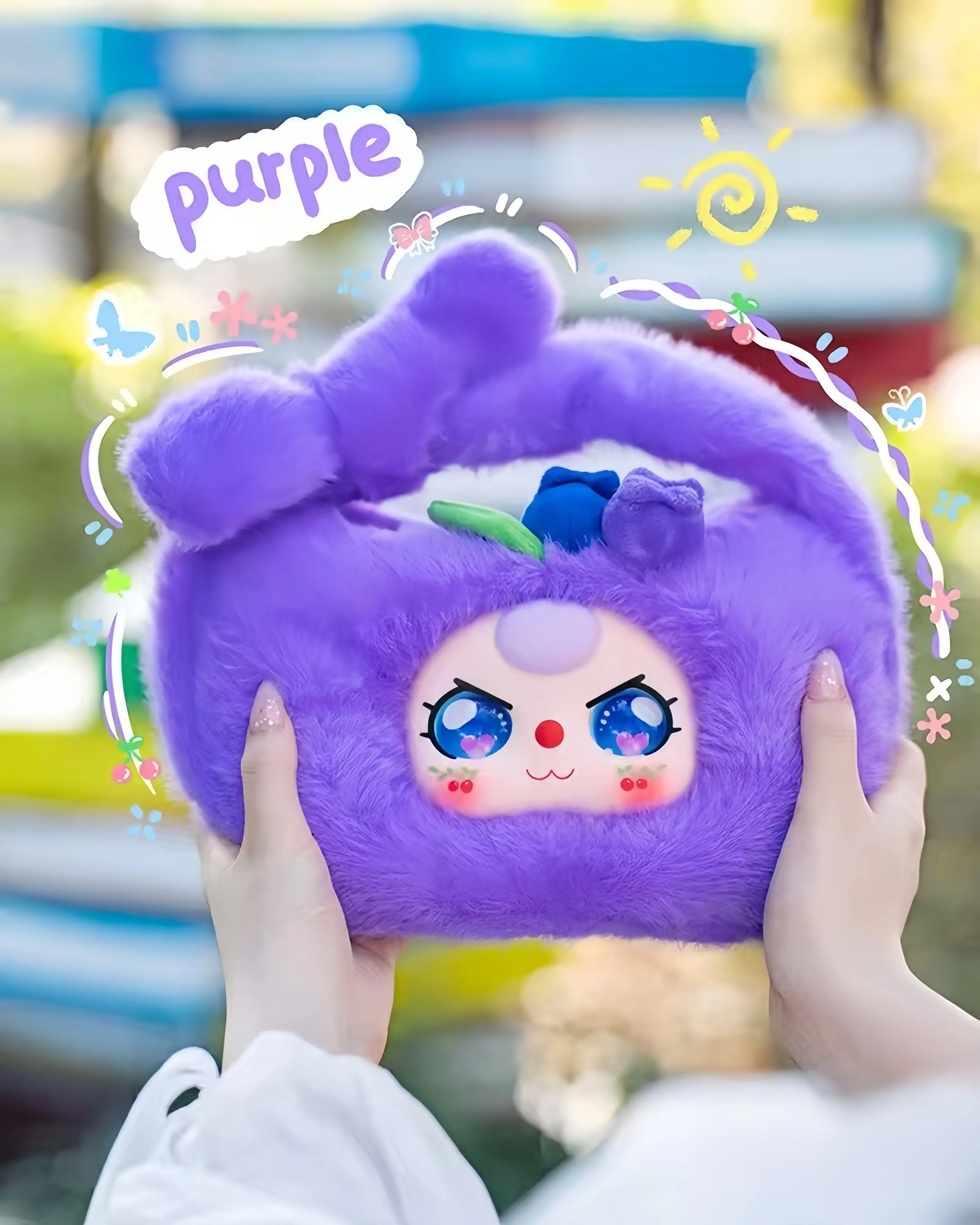 YW-Waguoguo Handbag Plush Box Bunny Plush Dolls，Soft Furry Collectibles，Stuffed Animal