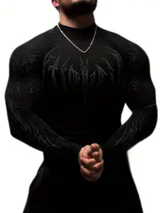 Men's Short Sleeve Muscle Show Sport Top, Quick-Dry High Stretch Gym Shirt, Gym T Shirts, Power Training Muscle Shaping, All Seasons Wear, Gym Tops